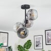 Ripoll ceiling light, globe light clear, Smoke-coloured, 4-light sources