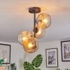 Ripoll ceiling light, globe light Amber, clear, 4-light sources