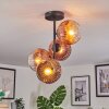 Ripoll ceiling light, globe light clear, coppery, 4-light sources