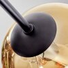 Koyoto ceiling light, globe light 82 cm gold, clear, coppery, Smoke-coloured, 7-light sources