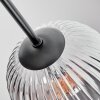 Koyoto ceiling light, globe light 82 cm clear, Smoke-coloured, 7-light sources