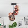 Ripoll ceiling light, globe light clear, coppery, 4-light sources