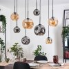 Ripoll hanging light, globe light, pendant light Ecru, black, 8-light sources