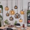 Ripoll hanging light, globe light, pendant light Ecru, black, 8-light sources