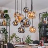 Ripoll hanging light, globe light, pendant light Ecru, black, 8-light sources