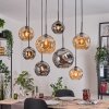Ripoll hanging light, globe light, pendant light Ecru, black, 8-light sources
