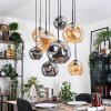 Ripoll hanging light, globe light, pendant light Ecru, black, 8-light sources