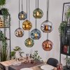Ripoll hanging light, globe light, pendant light Ecru, black, 8-light sources