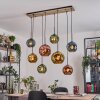 Ripoll hanging light, globe light, pendant light Ecru, black, 8-light sources