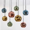 Ripoll hanging light, globe light, pendant light Ecru, black, 8-light sources