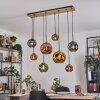 Ripoll hanging light, globe light, pendant light Ecru, black, 8-light sources