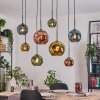 Ripoll hanging light, globe light, pendant light Ecru, black, 8-light sources