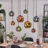 Ripoll hanging light, globe light, pendant light Ecru, black, 8-light sources