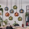 Ripoll hanging light, globe light, pendant light Ecru, black, 8-light sources
