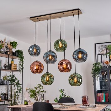 Ripoll hanging light, globe light, pendant light Ecru, black, 8-light sources