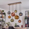 Ripoll hanging light, globe light, pendant light Ecru, black, 8-light sources