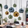 Ripoll hanging light, globe light, pendant light Ecru, black, 8-light sources