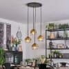 Koyoto hanging light, globe light, Cluster pendant lamp 35 cm gold, clear, 4-light sources