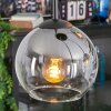 Koyoto hanging light, globe light, Cluster pendant lamp 35 cm clear, Smoke-coloured, 4-light sources