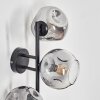 Ripoll globe light, wall light clear, Smoke-coloured, 3-light sources