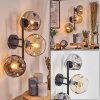 Ripoll globe light, wall light Amber, clear, Smoke-coloured, 3-light sources