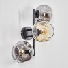 Ripoll globe light, wall light Amber, clear, Smoke-coloured, 3-light sources