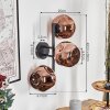 Ripoll globe light, wall light coppery, 3-light sources
