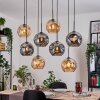 Ripoll hanging light, globe light, pendant light Ecru, black, 8-light sources