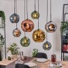 Ripoll hanging light, globe light, pendant light Ecru, black, 8-light sources