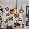 Ripoll hanging light, globe light, pendant light Ecru, black, 8-light sources
