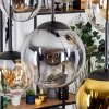 Gastor hanging light, globe light, pendant light Amber, gold, clear, Smoke-coloured, 6-light sources