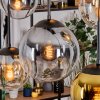 Gastor hanging light, globe light, pendant light Amber, gold, clear, Smoke-coloured, 6-light sources