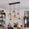 Gastor hanging light, globe light, pendant light Amber, clear, 6-light sources