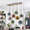 Ripoll hanging light, globe light, pendant light Ecru, black, 8-light sources