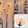 Koyoto globe light, floor lamp Amber, clear, 3-light sources