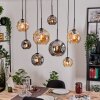 Ripoll hanging light, globe light, pendant light Ecru, black, 8-light sources