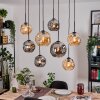 Ripoll hanging light, globe light, pendant light Ecru, black, 8-light sources