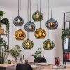 Ripoll hanging light, globe light, pendant light Ecru, black, 8-light sources