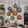 Ripoll hanging light, globe light, pendant light Ecru, black, 8-light sources