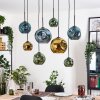 Ripoll hanging light, globe light, pendant light Ecru, black, 8-light sources