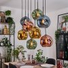 Ripoll hanging light, globe light, pendant light Ecru, black, 8-light sources