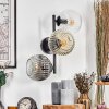 Ripoll globe light, wall light Amber, clear, Smoke-coloured, 3-light sources