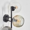 Ripoll globe light, wall light Amber, clear, Smoke-coloured, 3-light sources