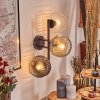 Ripoll globe light, wall light Amber, clear, Smoke-coloured, 3-light sources
