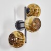 Ripoll globe light, wall light gold, 3-light sources