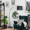Bassagoda floor lamp, Arch lamps black, 1-light source, Fabric lampshade