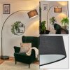 Bassagoda floor lamp, Arch lamps black, 1-light source, Fabric shade
