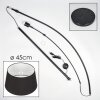 Bassagoda floor lamp, Arch lamps black, 1-light source, Fabric lampshade
