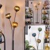 Koyoto globe light, floor lamp blue, gold, green, 3-light sources