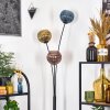 Koyoto globe light, floor lamp blue, gold, coppery, 3-light sources